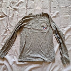 Grey Vineyard Vines Whale Shirt (small)